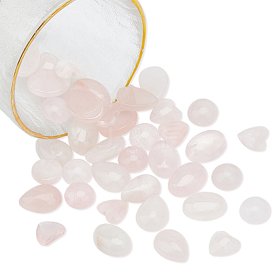40Pcs 4 Style Gemstone Cabochons G-FH0001-25-1