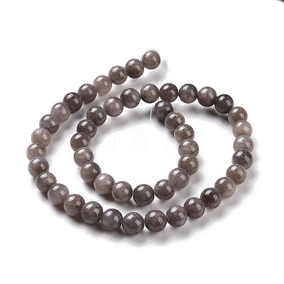 Natural Mashan Jade Round Beads Strands G-D263-8mm-XS29-1