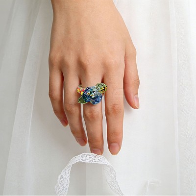 Handmade Lampwork Finger Rings WG782F0-03-1