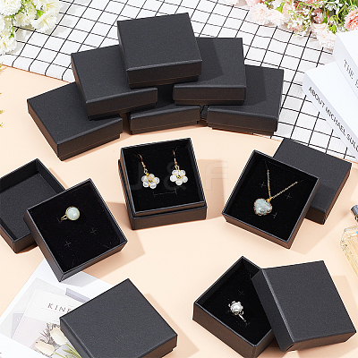 Kraft Paper Cardboard Jewelry Boxes LS-CBOX-BC0001-15A-1