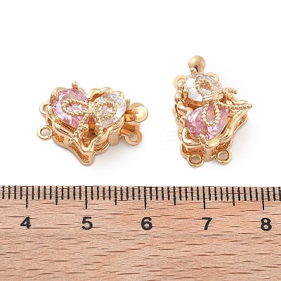 Brass Glass Box Clasps KK-B125-01G-02-1