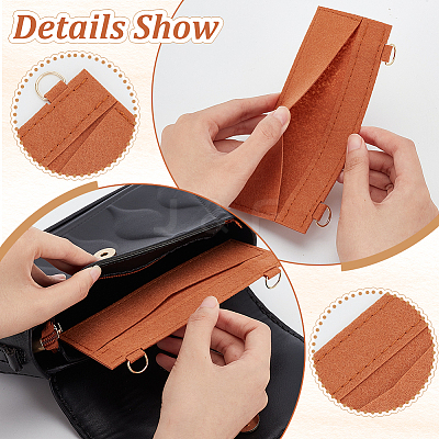 2Pcs 2 Styles Wool Felt Bag Organizer Inserts FIND-WR0007-26B-1