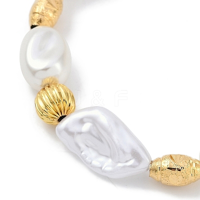 Rack Plating Brass Beaded Bracelets BJEW-P341-08A-G-1