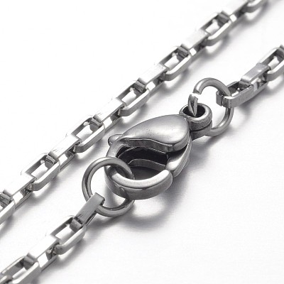 Tarnish Resistant 316 Surgical Stainless Steel Box Chain Bracelets X-BJEW-JB01865-1