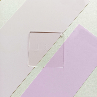 Transparent Acrylic Disc Big Pendants ZXFQ-PW0001-039N-1