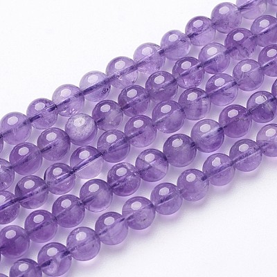 Natural Amethyst Beads Strand X-GSR6mmC062-1