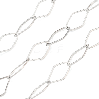 Rack Plating Brass Rhombus Link Chains CHC-N009-04P-1