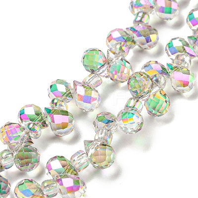 Electroplate Transparent Glass Beads Strands EGLA-P052-01A-FR01-1
