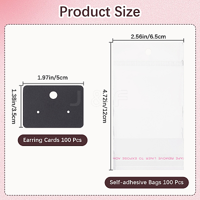 1Set Blank Paper Earring Display Cards EDIS-CN0001-01A-03-1