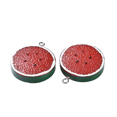18Pcs 5 Colors Resin Pendants RESI-LS0001-09P-1