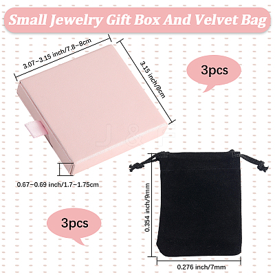 3Pcs Paper Drawer Boxes CON-BBC0001-18B-1