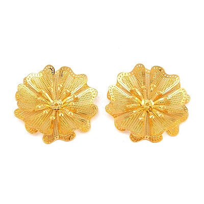 Brass Filigree Cabochons KK-CBACEE9-02A-G-1