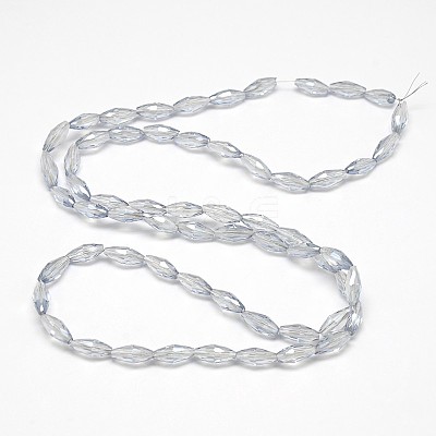 Electroplate Crystal Glass Rice Beads Strands EGLA-F042-A09-1