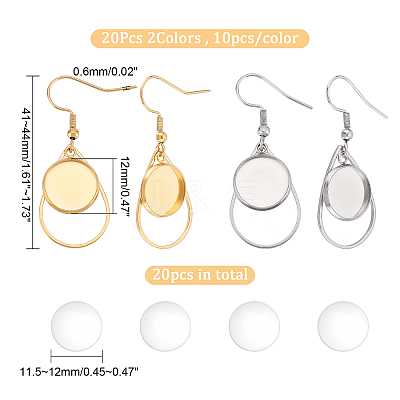 DIY Sublimation Blank Dangle Earring Making Kit STAS-DC0009-40-1