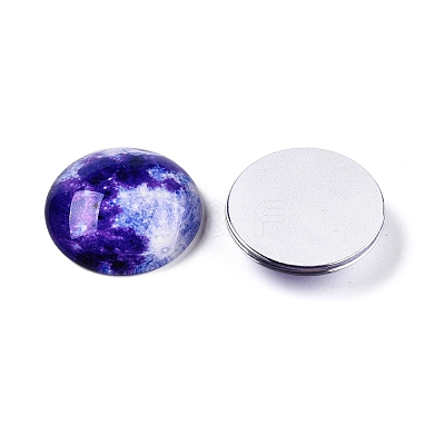 Fluorescent Glass Cabochons GGLA-T004-12F-1