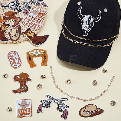 Western Cowboy Hat Decoration Findings Kits DIY-WR0005-28-1