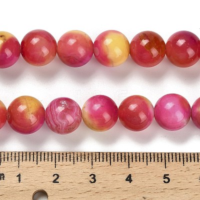 Dyed Natural Agate Beads Strands G-G203-09C-10mm-1