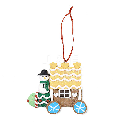Christmas Car Handmade Polymer Clay Pendant Decorations LS-HJEW-P017-03F-1