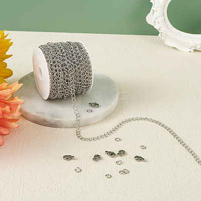 DIY Chain Bracelet Necklace Making Kit DIY-YS0001-45-1
