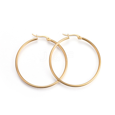 201 Stainless Steel Big Hoop Earrings EJEW-A052-20E-G-1