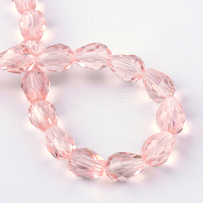 Transparent Glass Bead Strands X-GLAA-R024-6x8mm-08-1