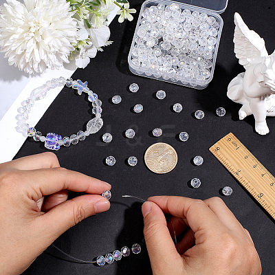 500Pcs Electroplate Glass Beads EGLA-PA0001-44C-01-1