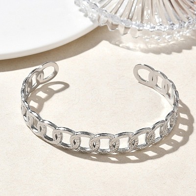 304 Stainless Steel Cuff Bangles BJEW-A160-02P-1