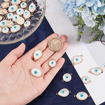 20Pcs 10 Colors Brass Enamel Pendants KK-NB0001-48G-1