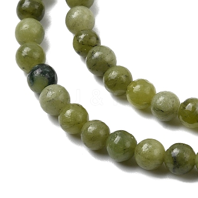 Natural Chinese Jade/Southern Jade Beads Strands G-G735-38-4mm-1
