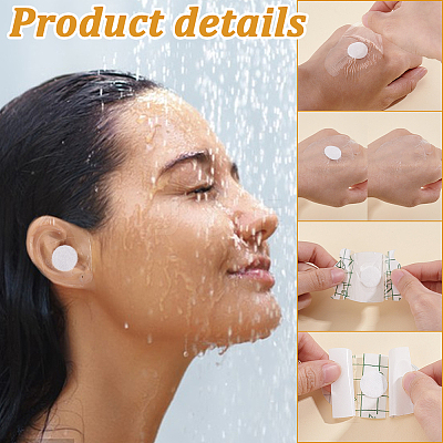 140Pcs 2 Styles PU Baby Waterproof Ear Stickers AJEW-GA0008-18B-1