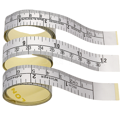3Pcs 3 Style Self-Adhesive Workbench Measuring Tape TOOL-CA0001-26-1