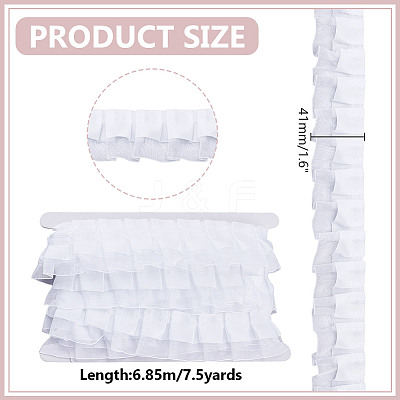 7.5 Yards Double Polyester Lace Trim for Sewing Decoration OCOR-HY0001-51A-1
