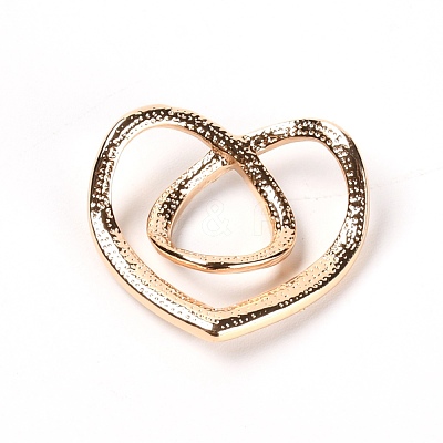 Heart Alloy Buckles JEWB-WH0014-18KCG-1