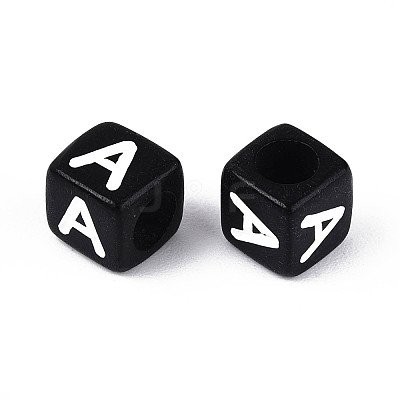 Initial Acrylic Horizontal Hole Beads OACR-ZX006-35A-1