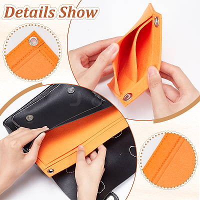 2Pcs 2 Styles Felt Purse Organizer Insert FIND-WR0007-38-1