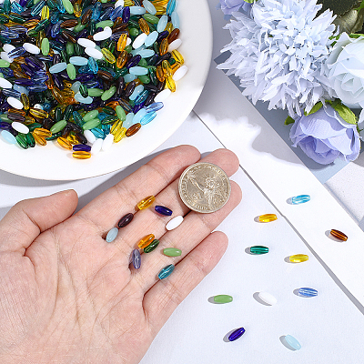 600Pcs 12 Styles Transparent & Opaque Colours Glass Seed Beads SEED-PA0001-15-1