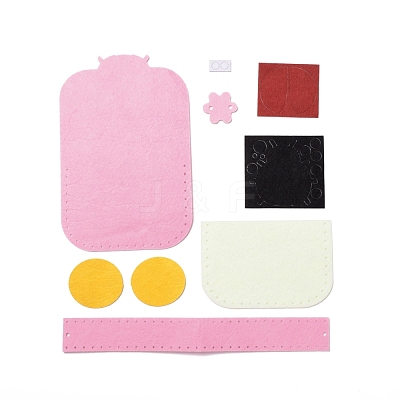 Handmade Non-woven Fabric Animal Change Wallet Set DIY-K059-07-1