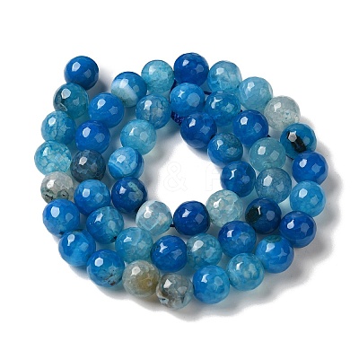 Dyed & Heated Natural Dragon Veins Agate Beads Strands G-P539-A01-17-1