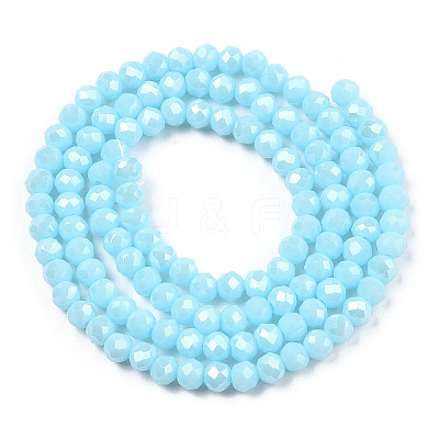 Electroplate Glass Beads Strands EGLA-A034-P1mm-A04-1