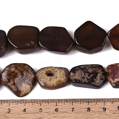 Dyed Natural Agate Beads Strands G-Q606-23E-01-1