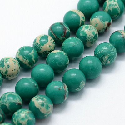 Synthetic Imperial Jasper Beads Strands G-I199-35-6mm-1