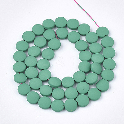 Spray Painted Non-magnetic Synthetic Hematite Beads Strands G-T116-02-04-1