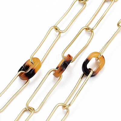 Handmade Brass Paperclip Chains CHC-H102-09G-1