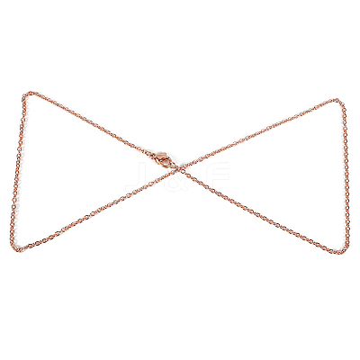 Unisex 304 Stainless Steel Cable Chain Necklaces STAS-O037-83RG-1