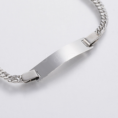 Tarnish Resistant 304 Stainless Steel Link Bracelets X-BJEW-H572-05P-1