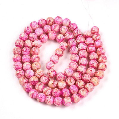 Baking Paint Glass Beads Strands DGLA-N003-10mm-A01-1