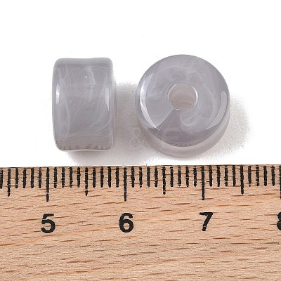 Two-Color Opaque Acrylic Imitation Gemstone Beads AC-CBA3EFE-02K-1