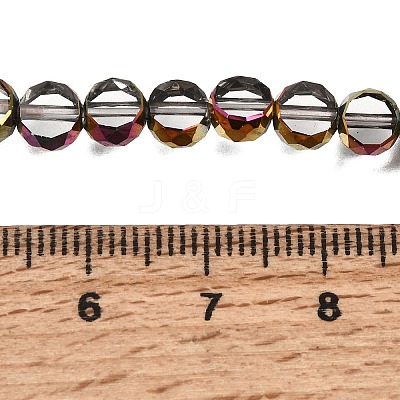 Electroplated Transparent Glass Beads Strands GL-CBA98F0-06B-02-1