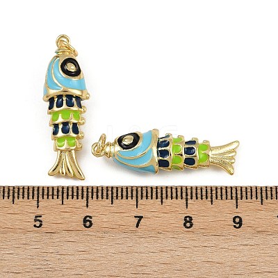 Brass Enamel Pendants KK-L241-23G-02-1