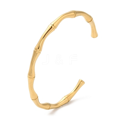 304 Stainless Steel Cuff Bangles BJEW-H588-01G-1